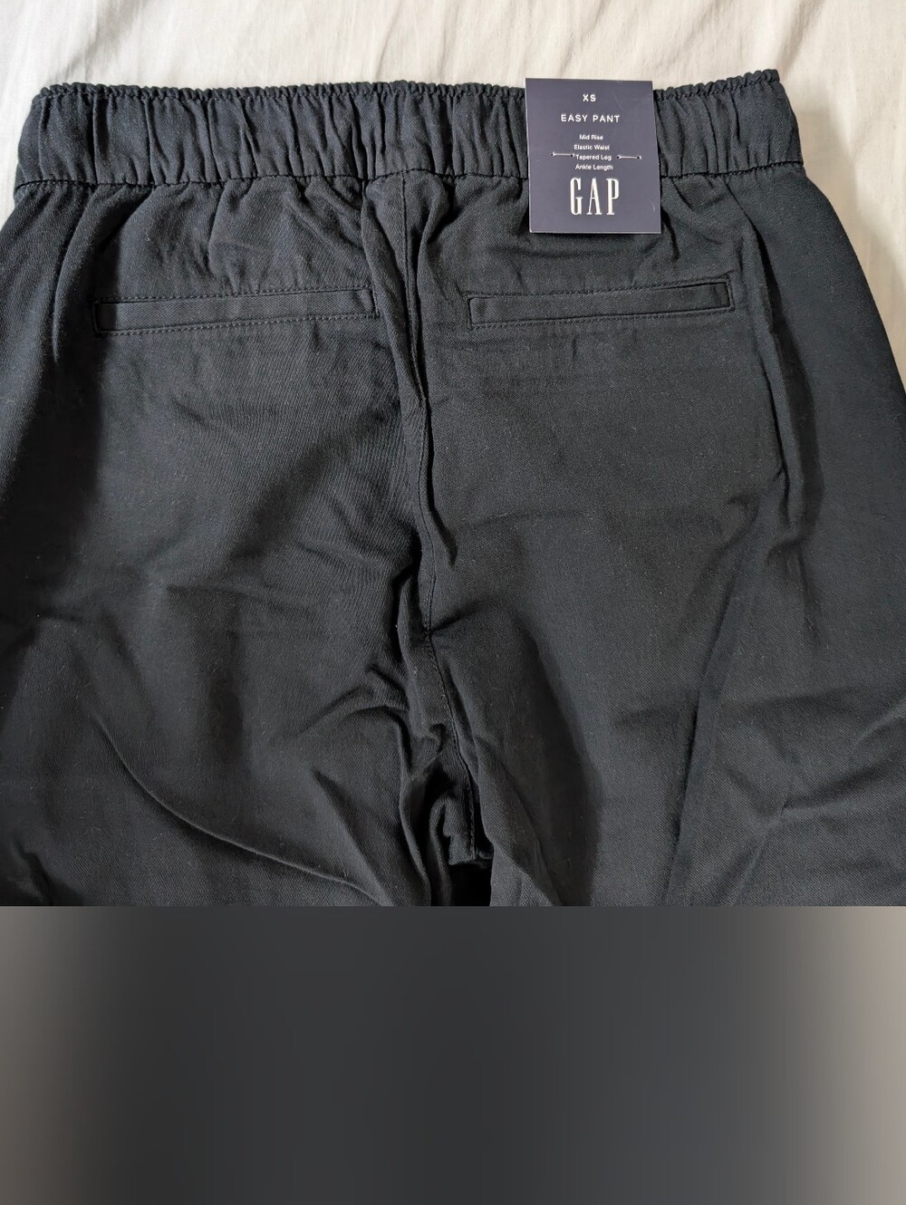 NWT Gap Women's Easy Pant Mid Rise Ankle Length Tapered Elastic Waist Size XS - Picture 10 of 10